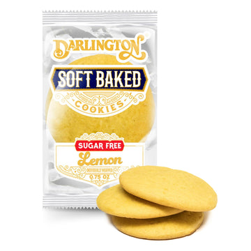 Darlington Snacks Soft Baked Sugar Free Lemon Cookies, Sugar-Free Soft Lemon Cookies, 100% Nut Free Cookies Lemon Dessert, Made 