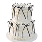 30 Pack Bow Cupcake Toppers Birthday Bowknot Ribbons Coquette Etiquette Cupcake Picks Bridal Shower Wedding Single Girl Cake Decorations Wedding Party Supplies Black