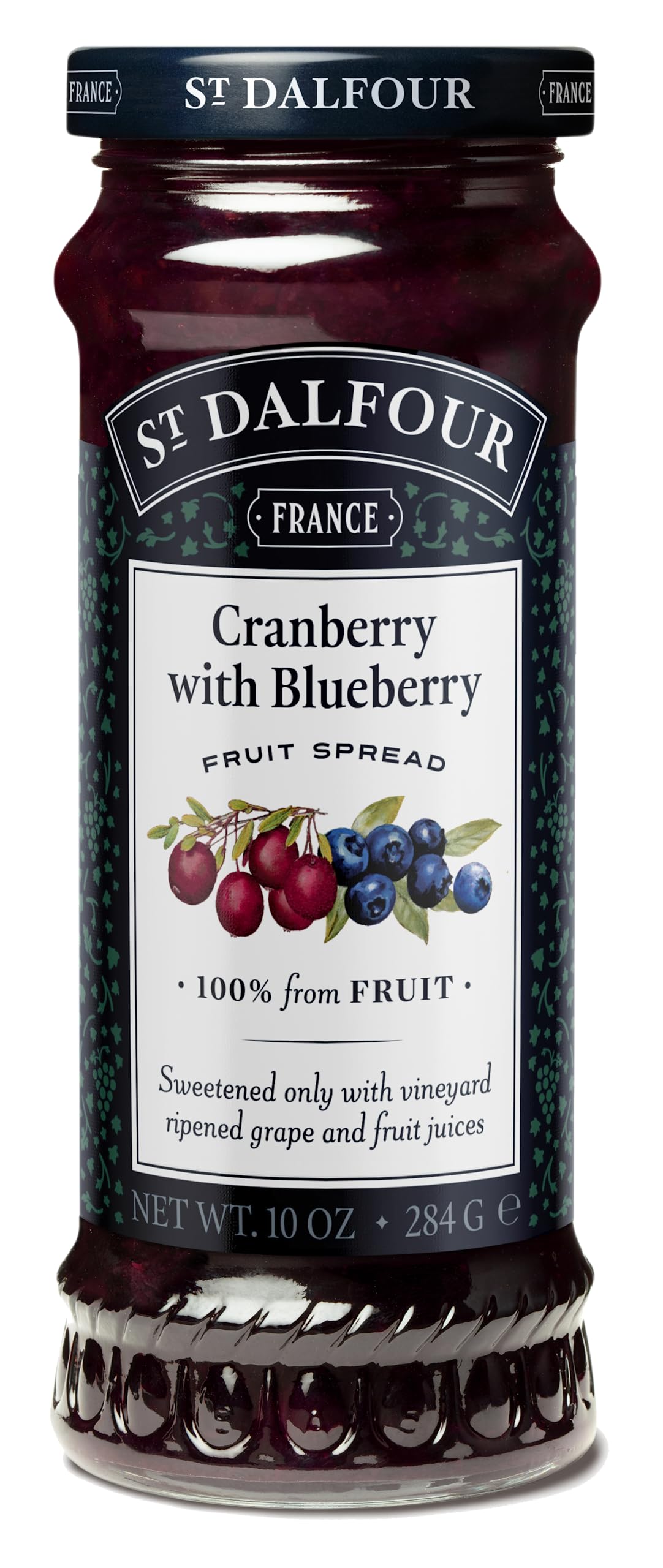 St. Dalfour Cranberry & Blueberry Fruit Spread, 10 Ounce (Pack of 6)