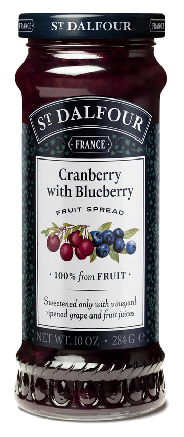 St. Dalfour Cranberry & Blueberry Fruit Spread, 10 Ounce (Pack of 6)