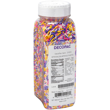 Decopac Pastel Rainbow Sprinkles | Extra Large 26Oz Pack | Cake Sprinkle Mix, Fancy Sprinkles For Cake Decorating, Handheld Cont