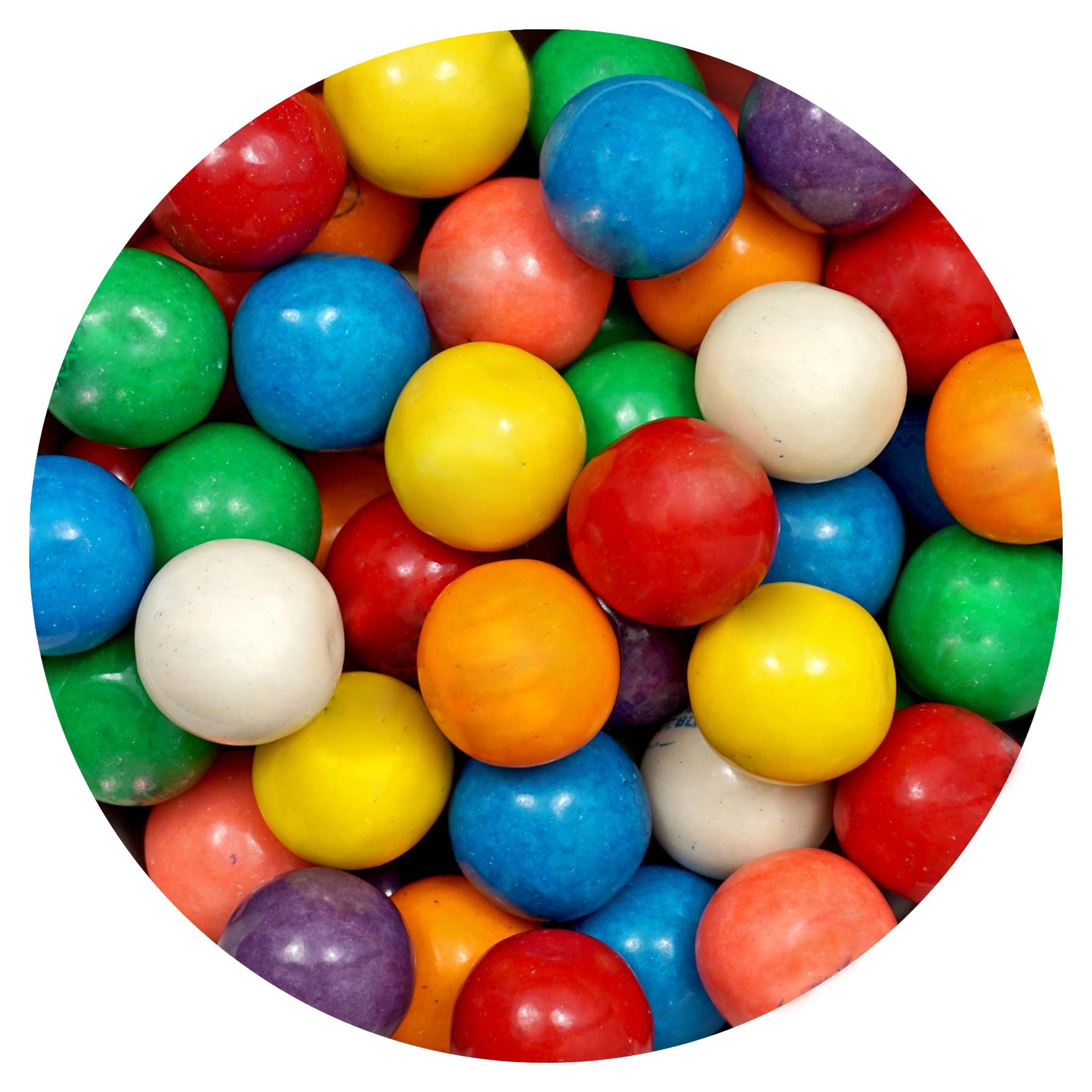 The Hampton Popcorn Company 1 Inch Gumballs, Assorted Fruit Flavors, 55 Count Bulk Bag