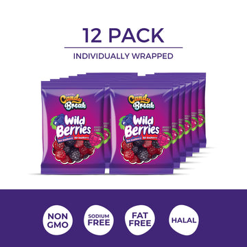 CANDY BREAK Red & Blue Raspberry Gummy Candy, 4 oz Individual Bags, Sweet & Fruity, Pack of 12, Perfect Snacks for Kids & Adults
