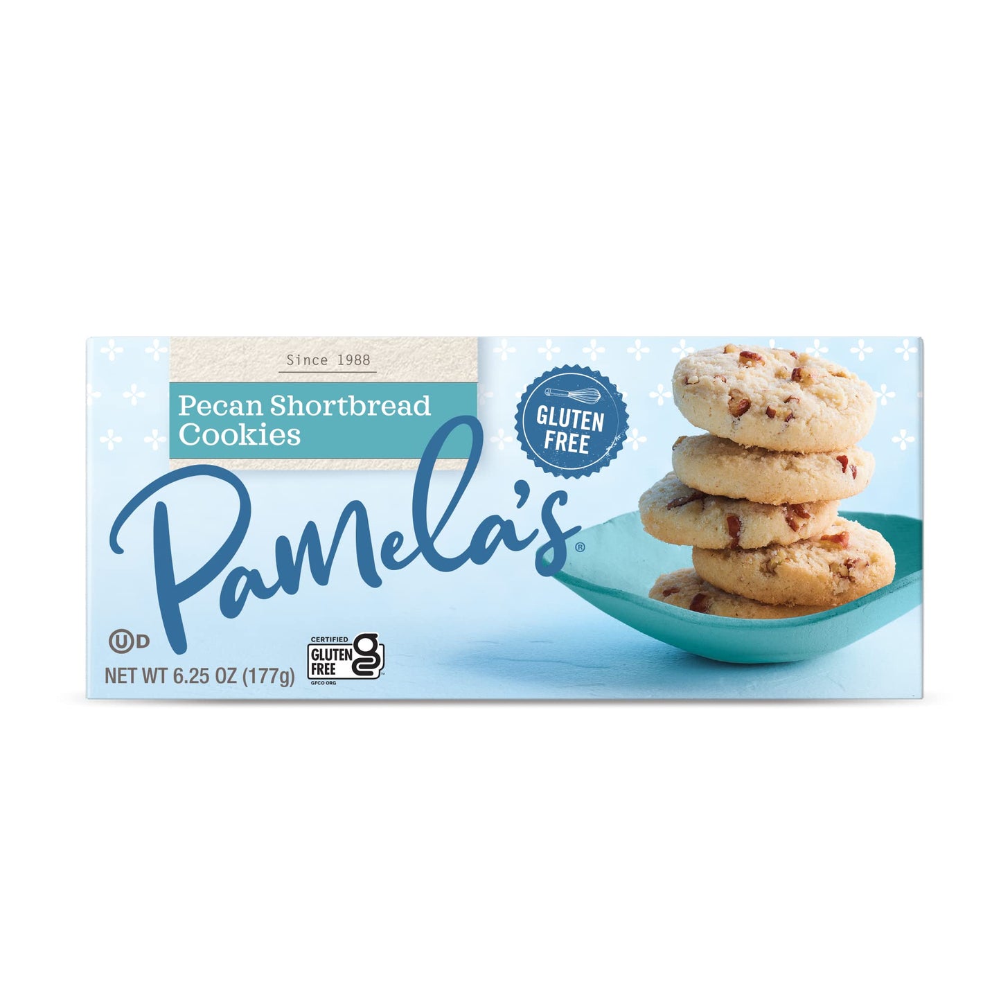 Pamela'S Pecan Shortbread Gluten Free Cookies, 6.25 Oz (Pack Of 6)