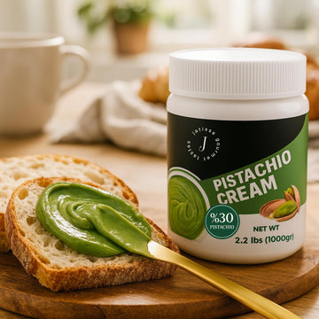 Jatisse Pistachio Cream Spread - 30% Antep Pistachio - 2.2lb / 1kg - No Palm Oil - Ideal for Pastries & Breakfast