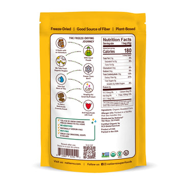 Natierra Organic Freeze-Dried Roasted Corn | Usda Organic, Non-Gmo & Vegan | 1.6 Oz (Pack Of 1)