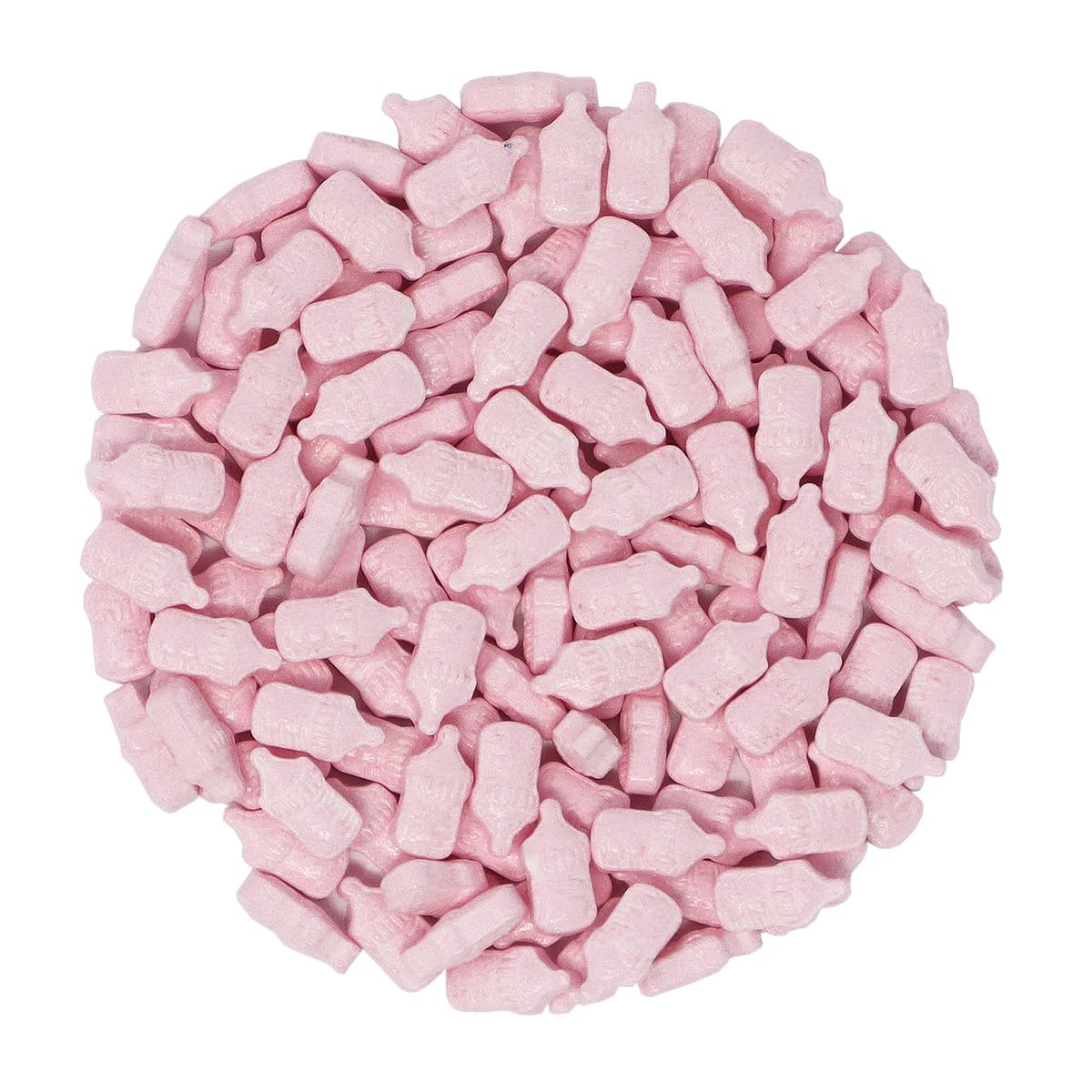 Mystic Sprinkles Baby Shower Themed Candy Shapes Sprinkles (Pink Baby Bottles, 2Oz Jar)