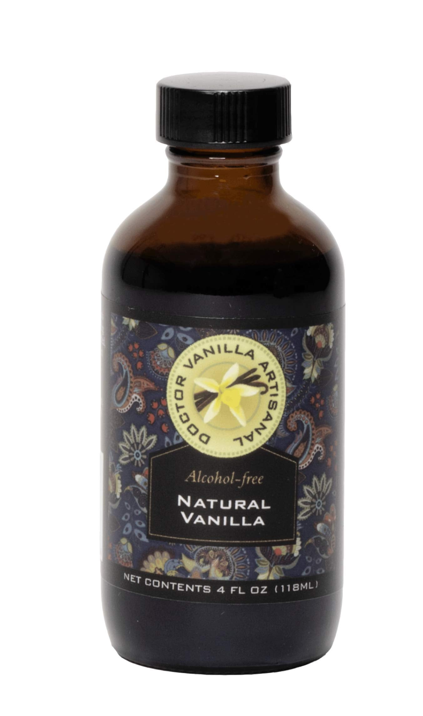DOCTOR VANILLA ARTISANAL Natural Vanilla Extract - Small Batch, Madagascar Bourbon, 4oz Bottle