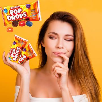 Fruidles Pop Drops With Chewy Roll Center, Party Favor, 2.25 Oz Bag (24-Pack)