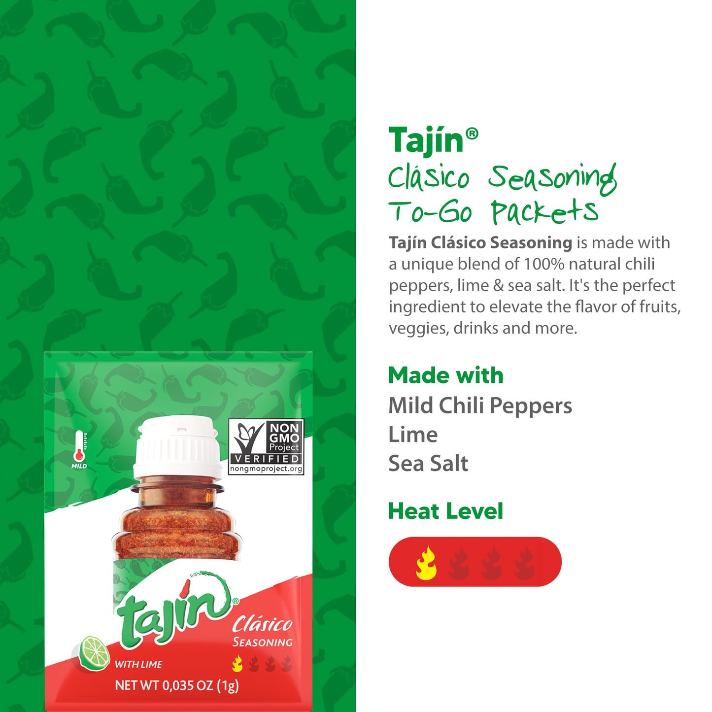 Tajin Cl  sico Chile Lime Seasoning To-Go Packets (Pack of 2)