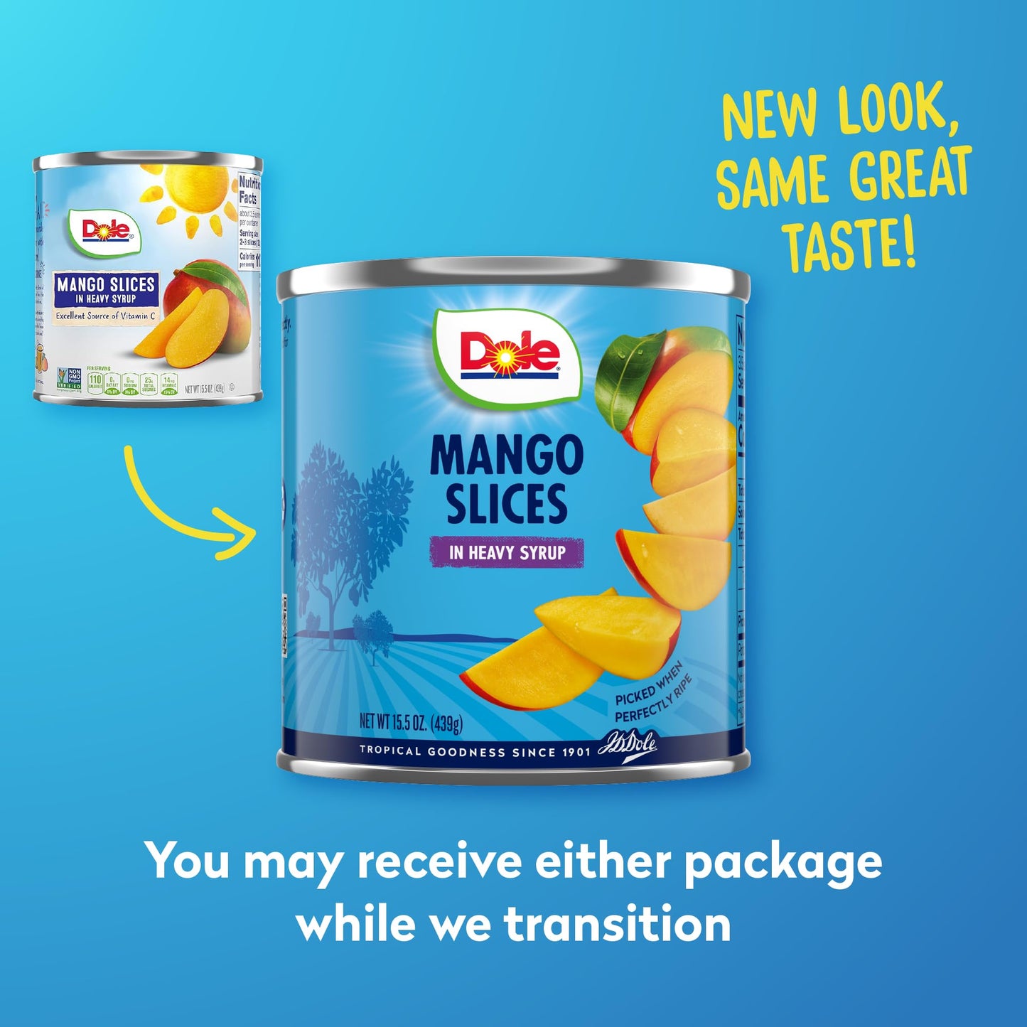 Dole Mango Slices in Heavy Syrup - Dole Canned Fruit - Rich Source of Vitamin C - 15.5 oz Cans - 12 Pack