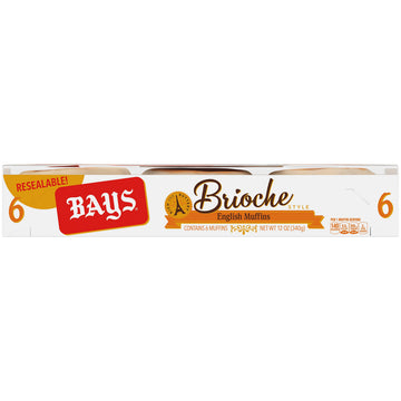 Bays Brioche English Muffins | 1 pack (6 count)