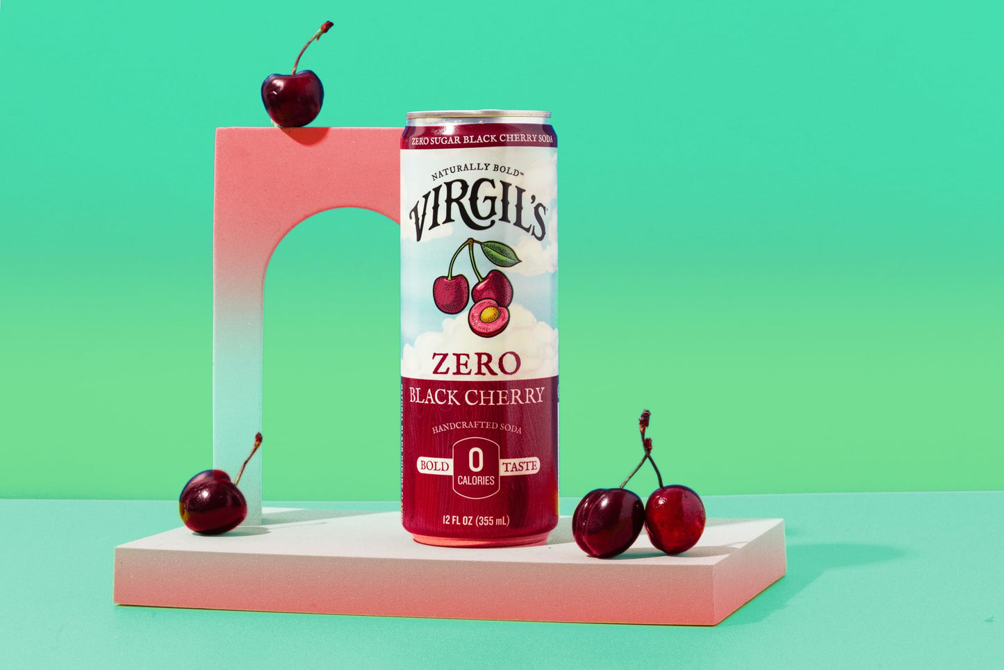 Virgil'S Zero Sugar Black Cherry Soda - Tang Bold Flavor - Zero Calorie - 12Oz Slim Cans, 24 Pack