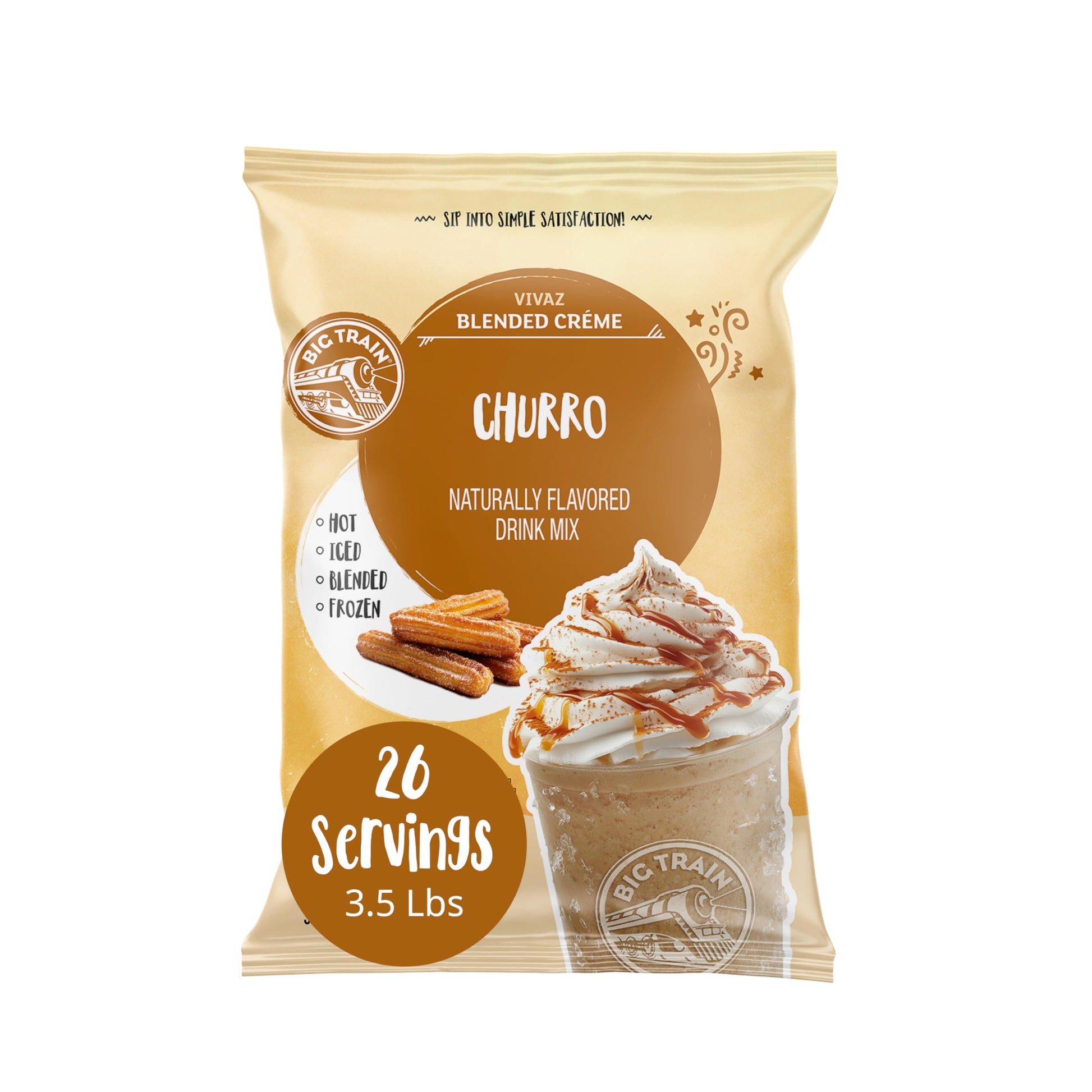 Big Train Vivaz Churro Blended Crme Beverage Mix  3.5 Pound (Pack Of 1)