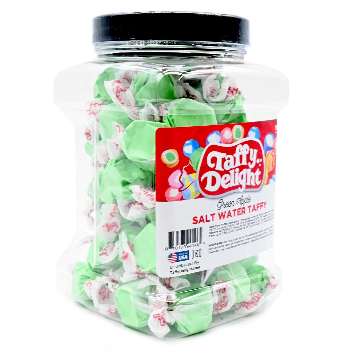 Taffy Delight Salt Water Taffy (16Oz, Green Apple)