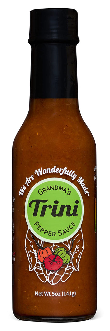 Grandma'S Trini Pepper Sauce - Hot Heat Hot Sauce - Vegan - Gluten Free - Non-Gmo - Low Sodium - Low Carb - Fabulous Flavor And