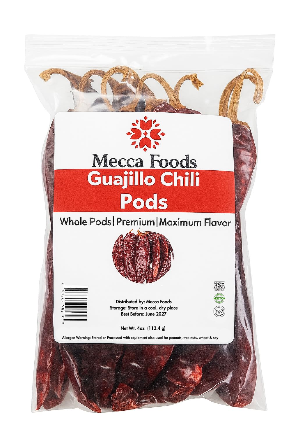Guajillo Chiles 4Oz - Dried Mexican Chili Peppers | Authentic Mild-Heat For Mole  Pozole  Tacos  Salsas & Adobo | Top-Grade Grade