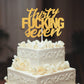 Thirty Seven Gold Glitter Cake Toppers 37 Years Old 37Th Birthday Anniversary Party Decorations Supplies