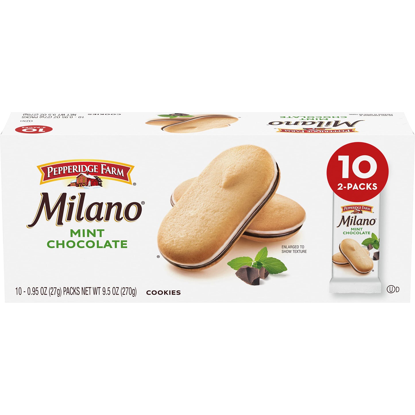 Pepperidge Farm Milano Cookies, Mint, 2 Count (Pack of 10), Model 200140004931