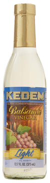 Kedem Light White Balsamic Vinegar 12.7oz, Low Calorie, Sodium Free, Perfect for Dressings, Sauces and Marinades