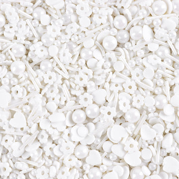 White Sprinkles For Cake Decorating 4.2 Ounce Edible Sprinkles For Cookie Decorating, Cupcake Topper, Ice Cream, Chocolate, Anni