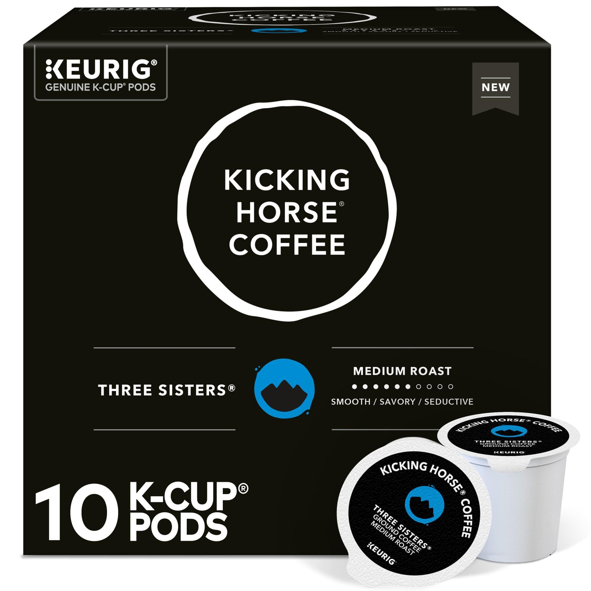 Kicking Horse Coffee Single Serve K-Cup Pods Medium Roast 10 Count Box