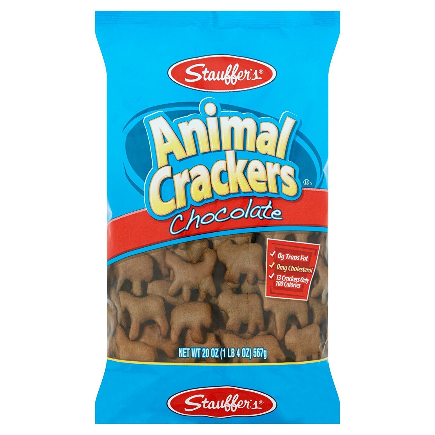 Stauffers, Animal Crackers, Chocolate, 20oz Bag (Pack of 4)