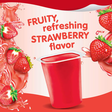 Snack Pack Strawberry Flavored Juicy Gels, Super Size, 6 Count Snack Cups (Pack Of 8)