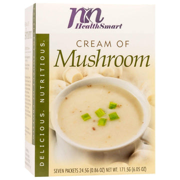 HealthSmart High Protein Cream of Mushroom Soup, 15g Protein, Low Calorie, Low Carb, Sugar Free, Low Fat, No Gluten Ingredients,
