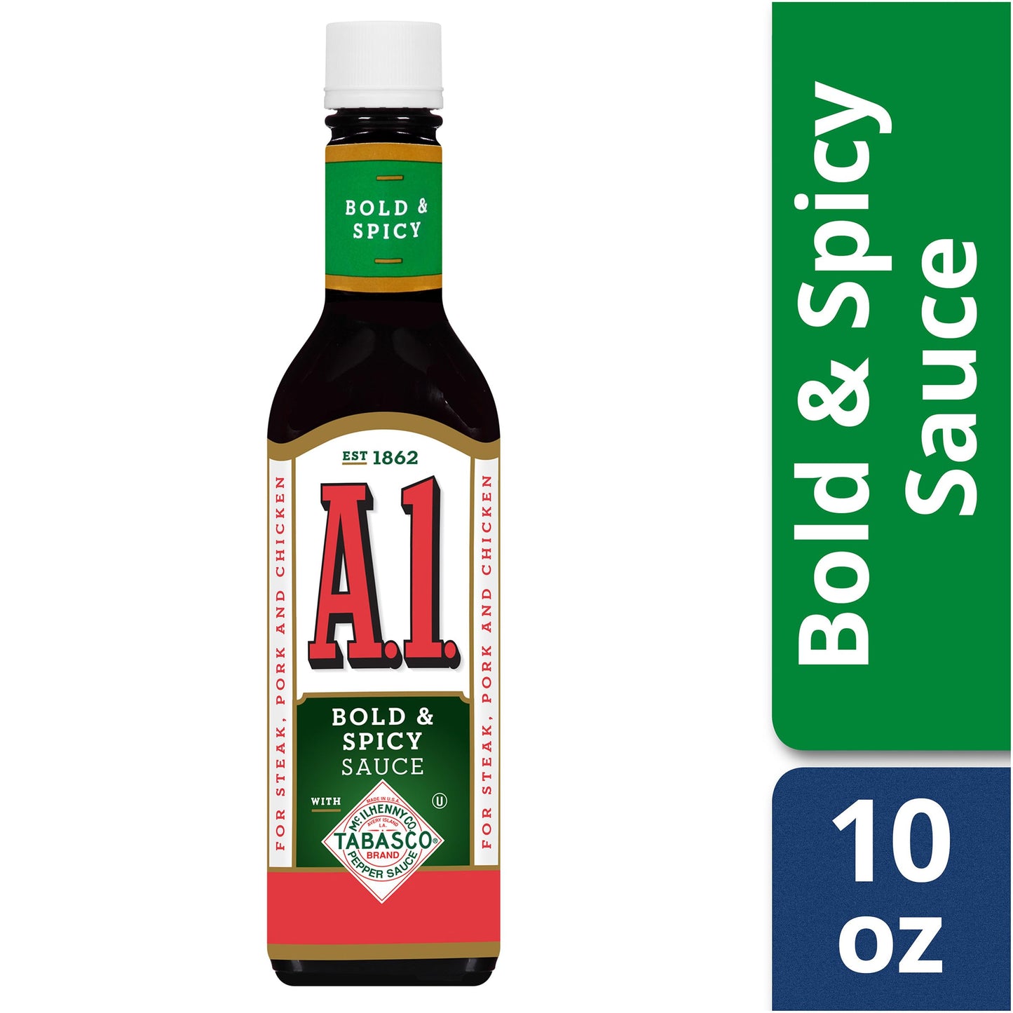 A.1. Bold & Spicy Sauce Bottle, 10 Oz (Pack of 4)