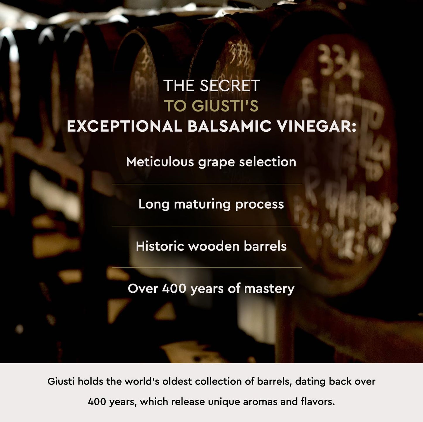 Giusti Balsamic Vinegar Of Modena Igp – Extra Thick & Rich Aceto Balsamico Di Modena, Matured In Traditional Aging Casks - 4 Gold Medals, Made In Italy, In Gift Box - 8.45 Fl Oz (250 Ml) -Pack Of 1