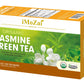 iMoZai Organic Jasmine Green Tea Bags - Lower Caffeine, Floral Aroma - 100 Count Individually Wrapped