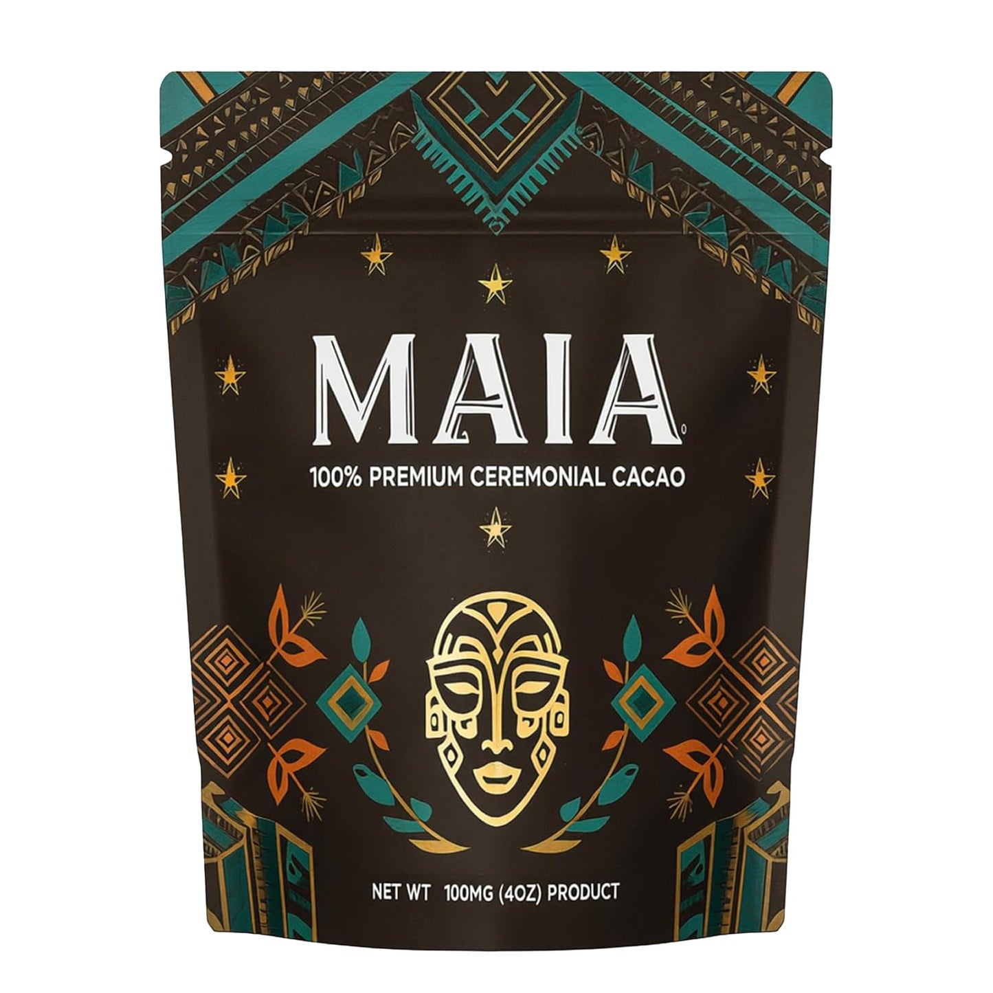Maia Ceremonial Cacao  with Flavanol  Theobromine  Magnesium and Natural Flavonoids Blend  Improves Mental Clarity and Focus  100% Organic Cocoa Powder  Unsweetened Cacoa Powder for Natural Energy & Mood Support (1)