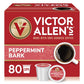 Victor Allens Coffee Peppermint Bark Flavored Medium Roast 80 Count Single Serve Pods for Keurig K-Cup Brewers