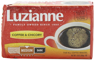 Luzianne Coffee & Chicory Medium Roast Ground Coffee, 13Oz Bag (Pack Of 4)