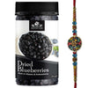NATURE YARD Blueberry dry fruit With Rakhi Gift For Brother - 250gm + 1 Rakhi - Designer Multi Color Coin Rakhi Gifting Set
