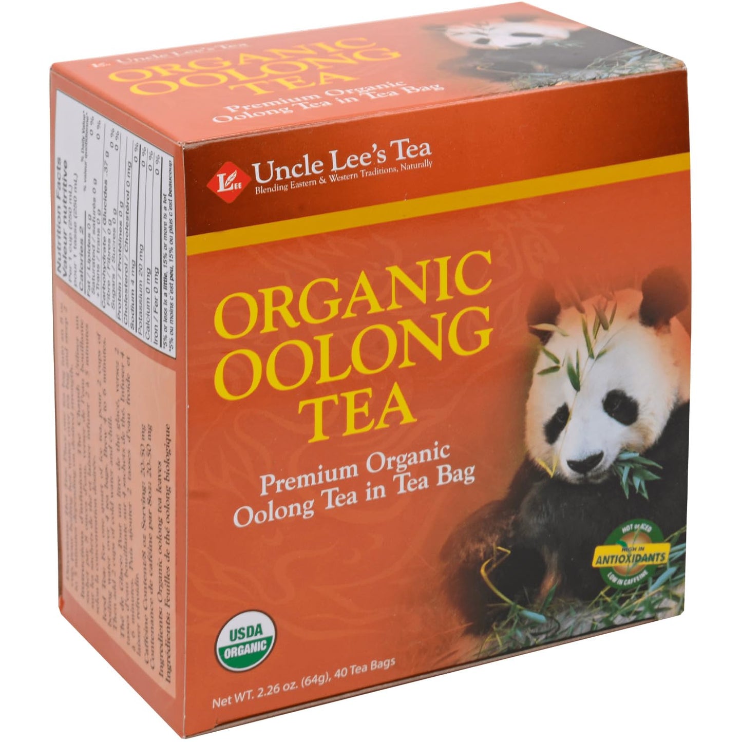 Uncle Lees Tea Organic Oolong Tea, 40 Tea Bags, Rich in Antioxidants, Model 892241000228
