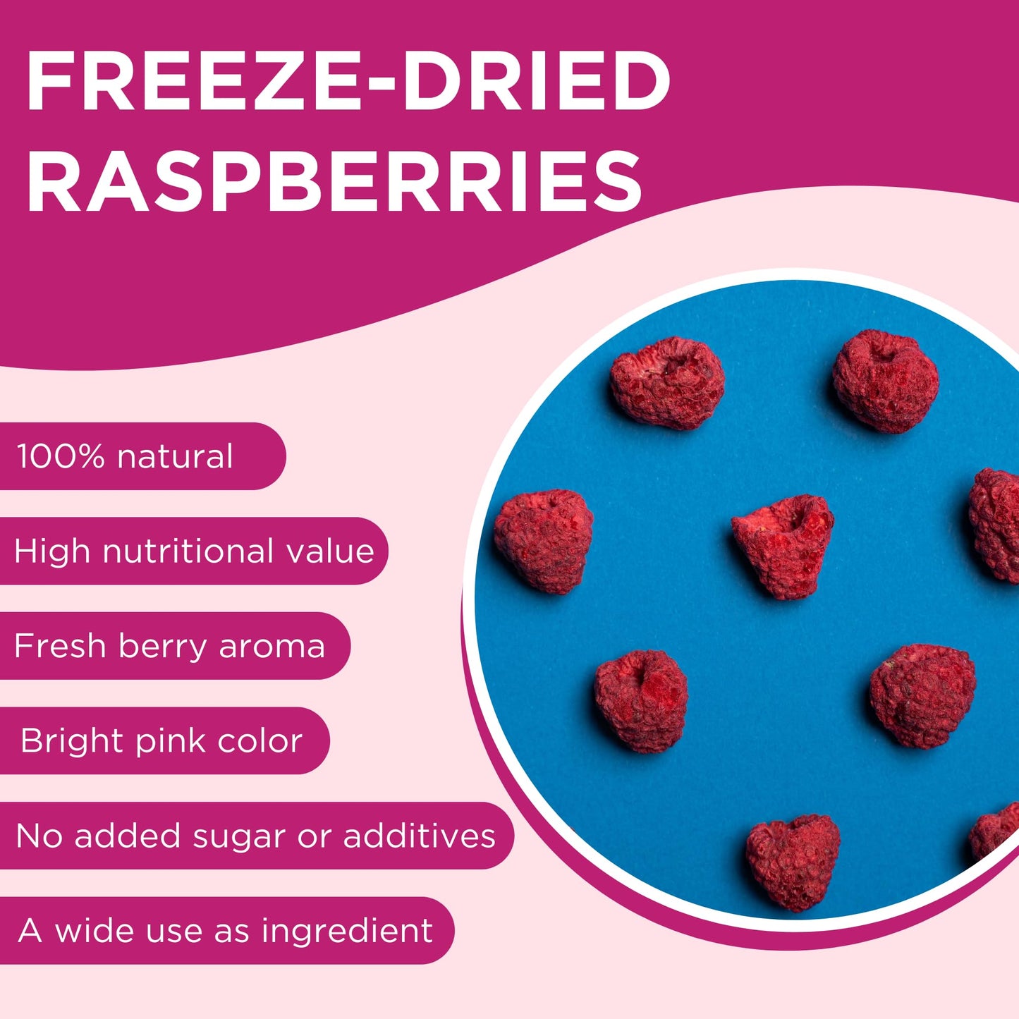 Summmer Freeze Dried Raspberries - 10 Packs - No Added Sugar Package - 8.8 Oz 100% Natural Candy, Fruit Snack For Kids & Adults