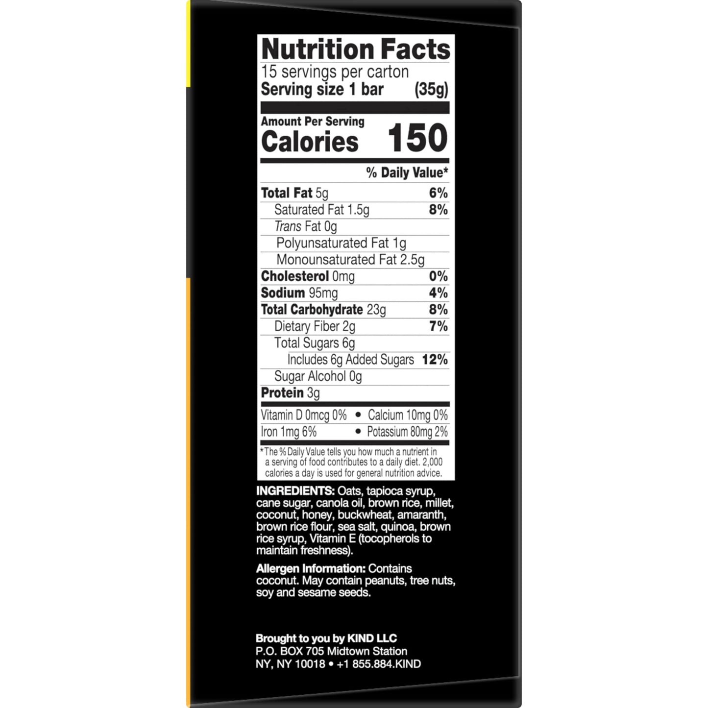 Kind Healthy Grains Bars, Oats & Honey With Toasted Coconut, 1.2 Ounce, 60 Count, Gluten Free