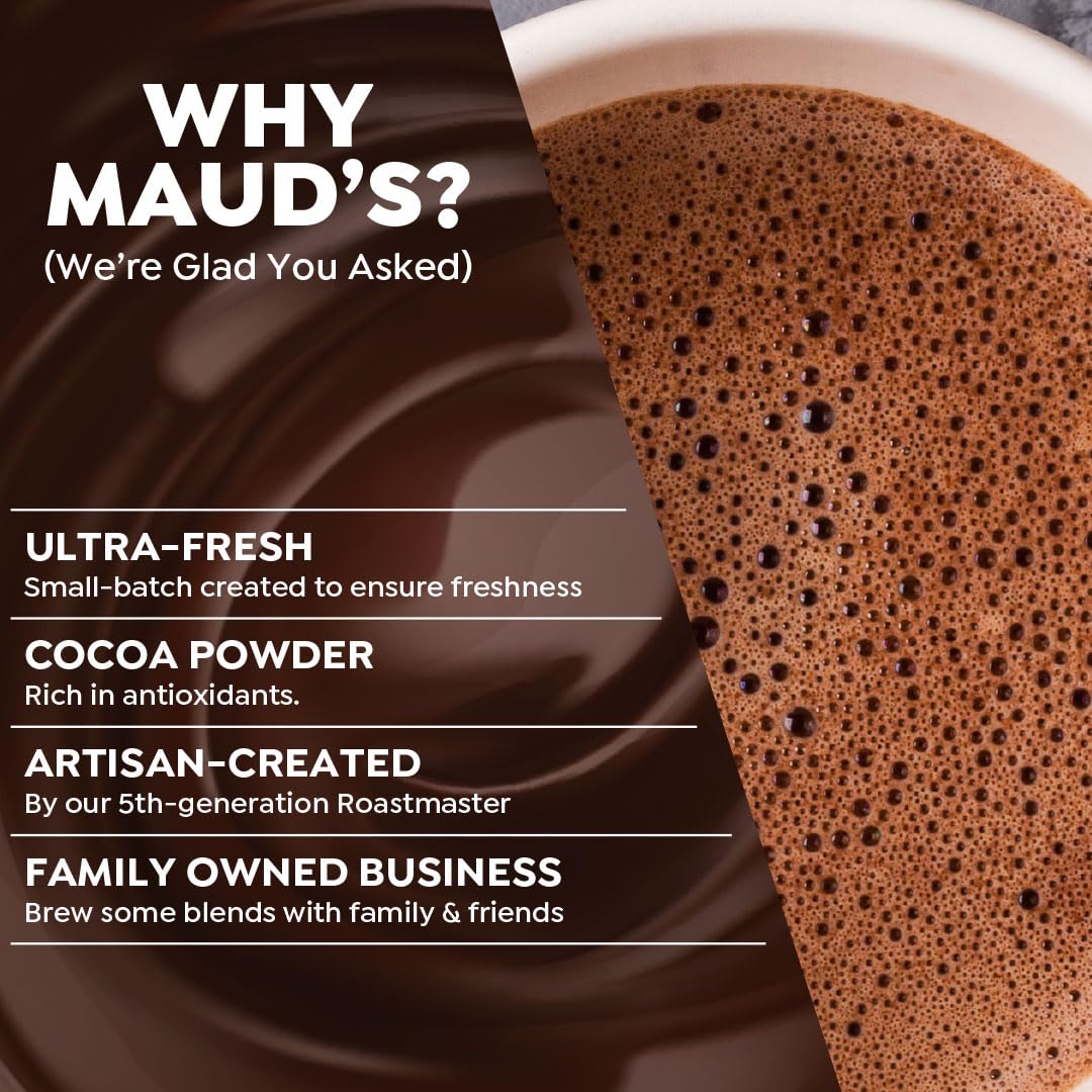Maud'S Dark Hot Chocolate Pods, 18Ct. | Single Serve Gluten & Dairy Free Hot Cocoa | 100% California Blended Hot Chocolate | Sol
