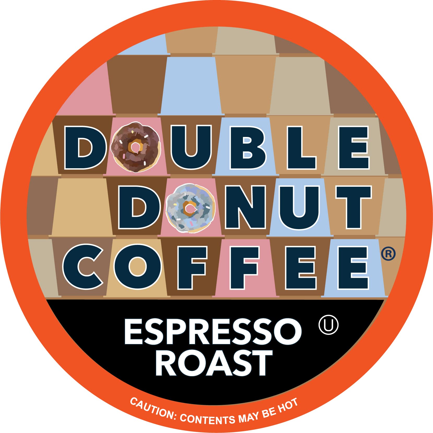 Double Donut Coffee Dark Roast Coffee Pods, Espresso Roast, 48 Count for Keurig