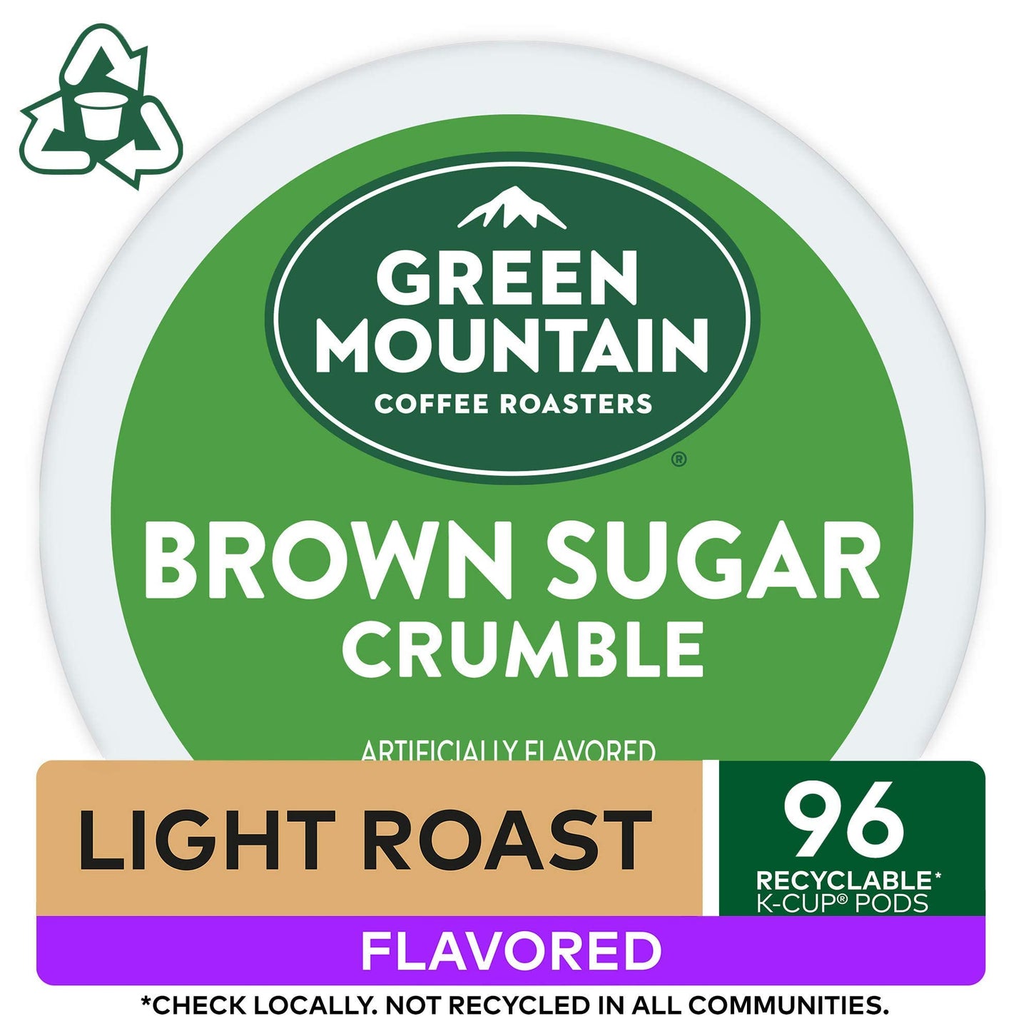 Green Mountain Coffee Roasters Brown Sugar Crumble Coffee, Keurig Single Serve K-Cup Pods, 96 Count