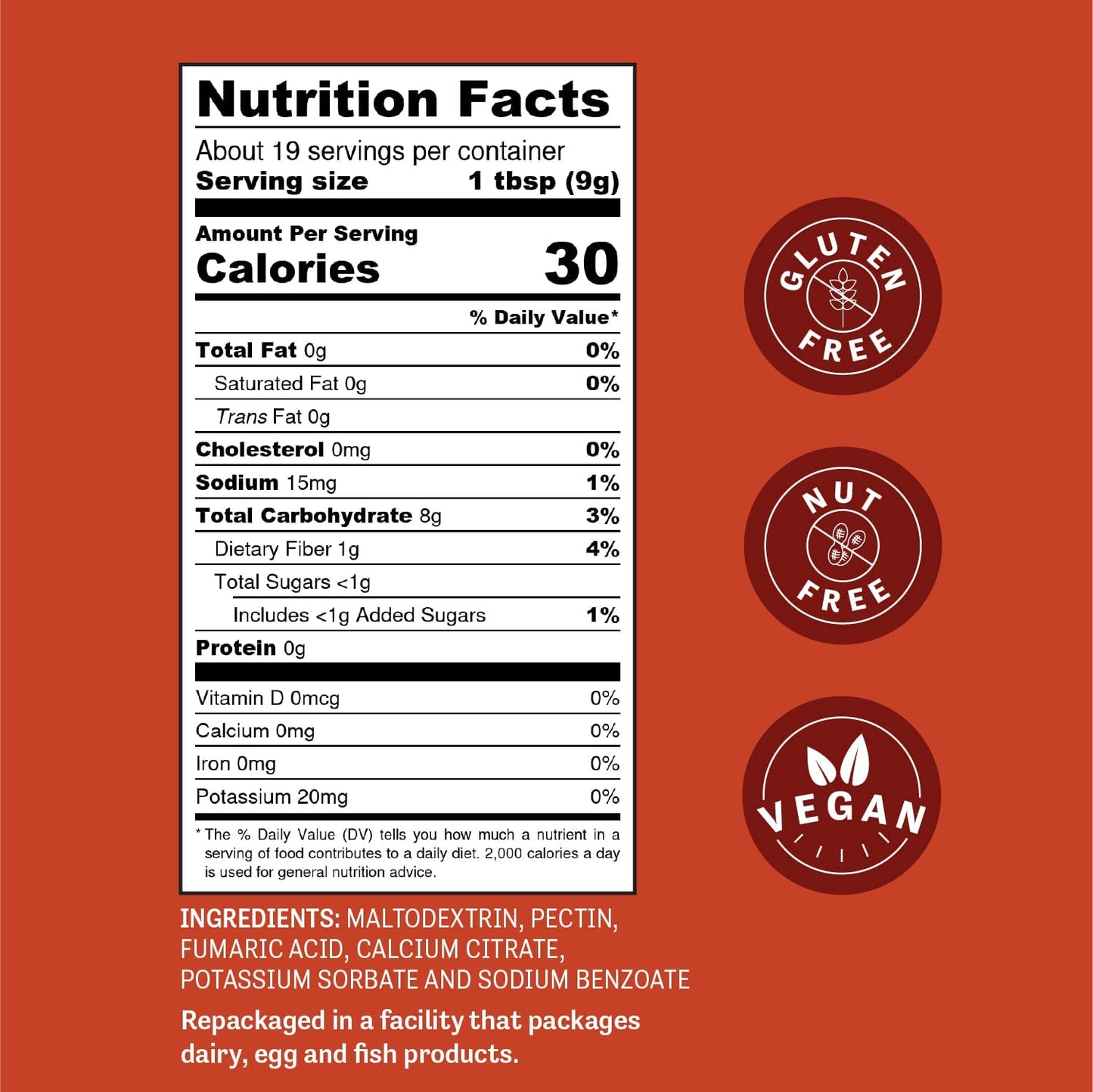 Judee's Fruit Pectin Powder No Sugar Needed 6 oz - 100% Non-GMO and Vegan - Gluten-Free and Nut-Free - Made in USA - Great for T