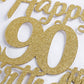 Palasasa Gold Happy 90Th Birthday Cake Topper - 90Th Anniversary Cake Topper Party Decorations (90Th)
