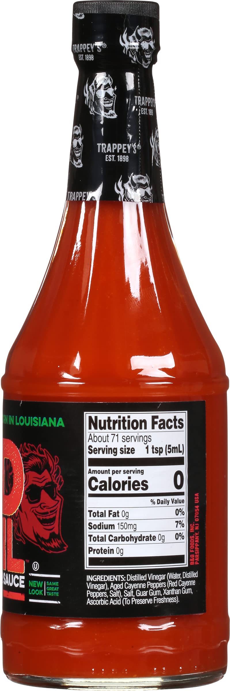 Trappey's Red Devil Sauce Hot, 12 Fl Oz - Spicy Red Hot Sauce for Cooking & Dipping, Ideal for BBQ & Flavoring Meals