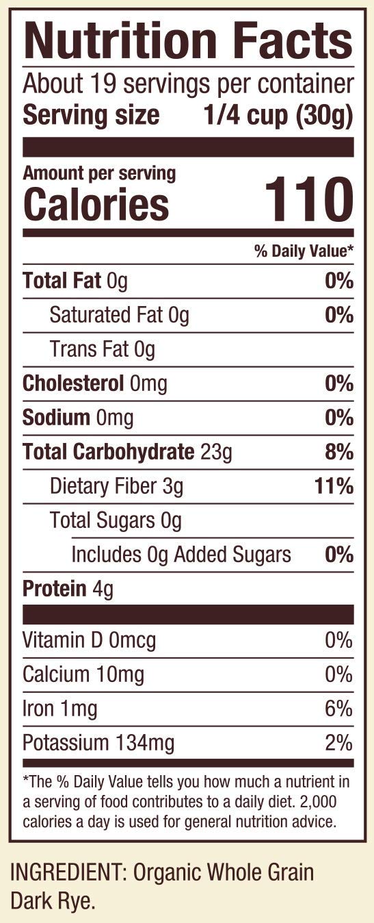 Bob'S Red Mill Organic Dark Rye Flour, 20 Oz (Pack Of 2)