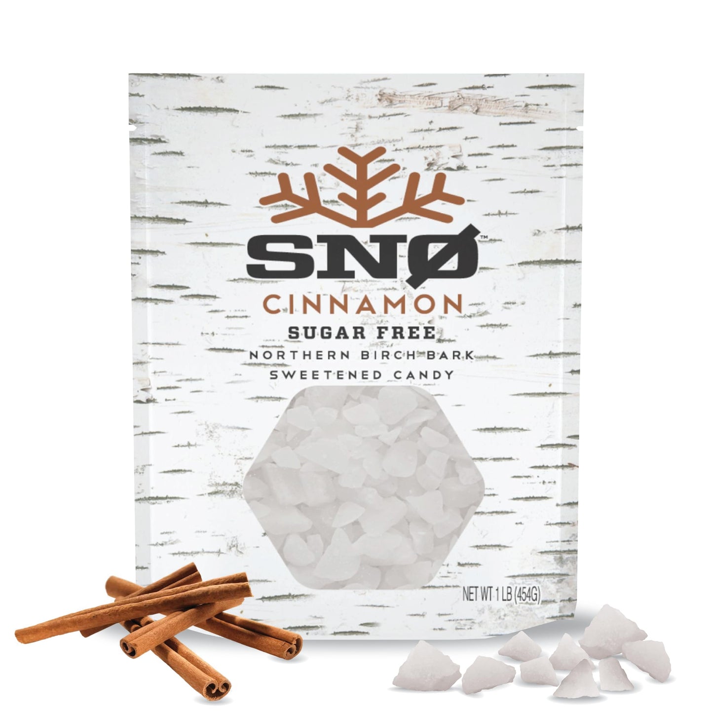 Cinnamon KETO Xylitol Candy Chips - SN 1LB Bag - Sugar-Free Candy With Only 2 Ingredients | Low Carbs, Diabetic-Friendly, Non-GM
