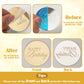 Wolpark Gold Mirror Acrylic Cupcake Toppers, 20pcs, 1.97 inches, Engraved Cake Picks for Birthday Party Decorations