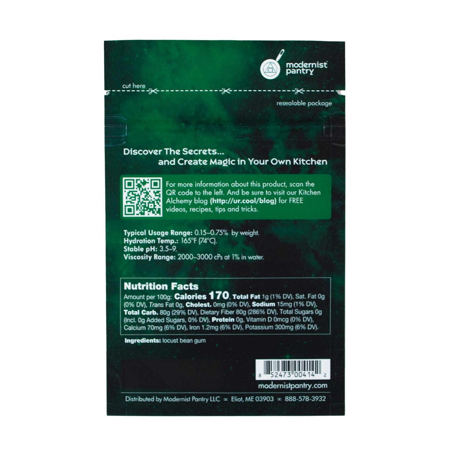 Pure Locust Bean Gum ⊘ Non-Gmo Vegan Ou Kosher Certified - 50G/2Oz