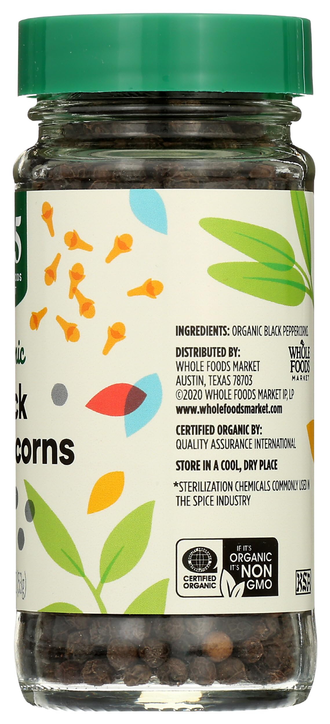 365 by Whole Foods Market  Organic Black Peppercorns  1.87 Ounce